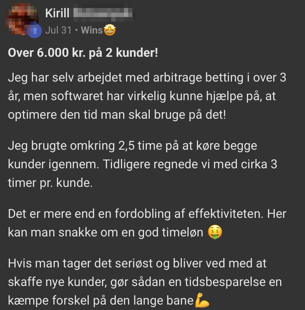 Kirill, to kunder på 2,5 time: +6.000 kr